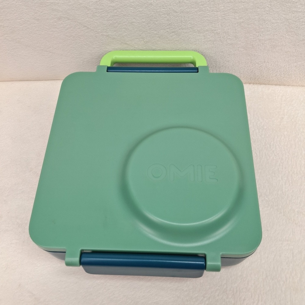Omie Box Omielife Bento Insulated 3 Compartment Lunch Box Green NO THERMOS BOWL